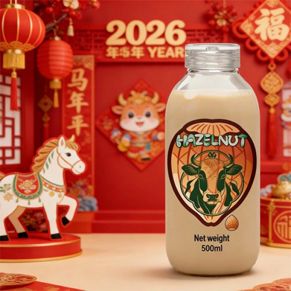500ml Glass Bottle Hazelnut Milk (3397)