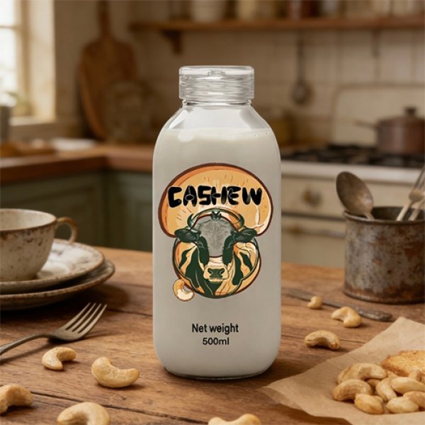 500ml Glass Bottle Cashew Milk (3407)