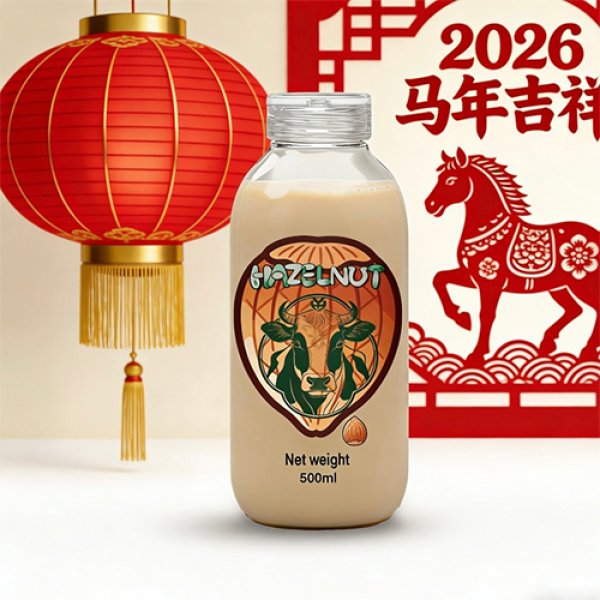500ml Glass Bottle Hazelnut Milk (3398)