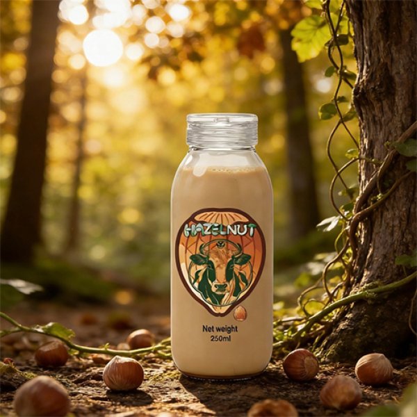500ml Glass Bottle Hazelnut Milk (3390)