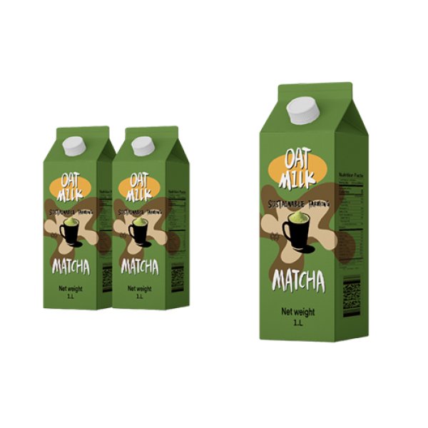 1L Gable Top Carton Matcha Oat Milk (3338)