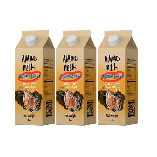 1L Gable Top Carton Unsweetened Cocoa Almond Milk (3364)
