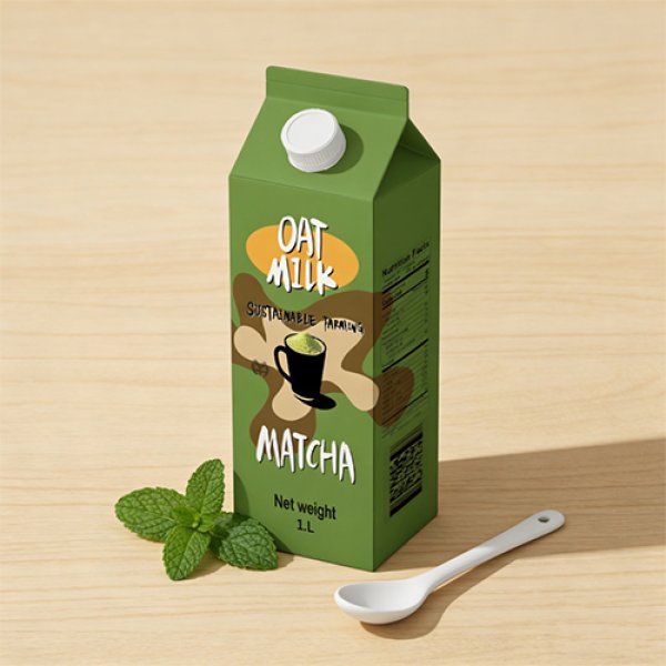 1L Gable Top Carton Matcha Oat Milk (3336)