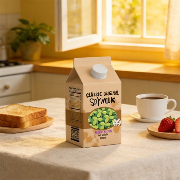 200ml Gable Top Carton Original Calcium Fortified Soy Milk (3332)