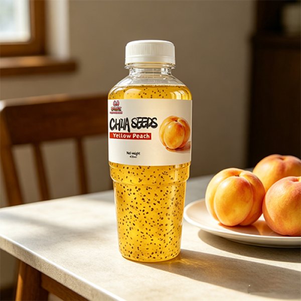 420ml PET Yellow Peach Chia Seed Juice (3283)