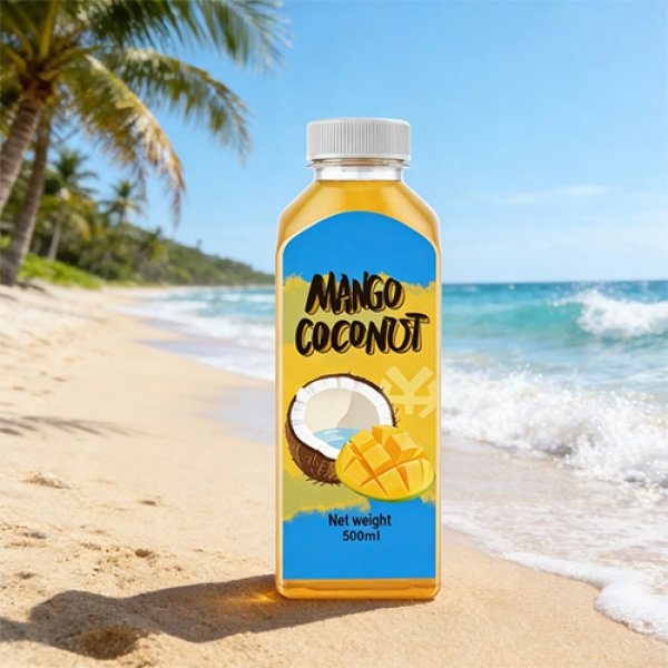 500ml PET Bottle Mango Coconut Blended Fruit Juice (3458)