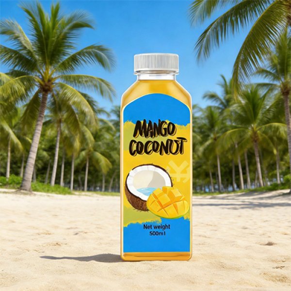 500ml PET Bottle Mango Coconut Blended Fruit Juice (3464)