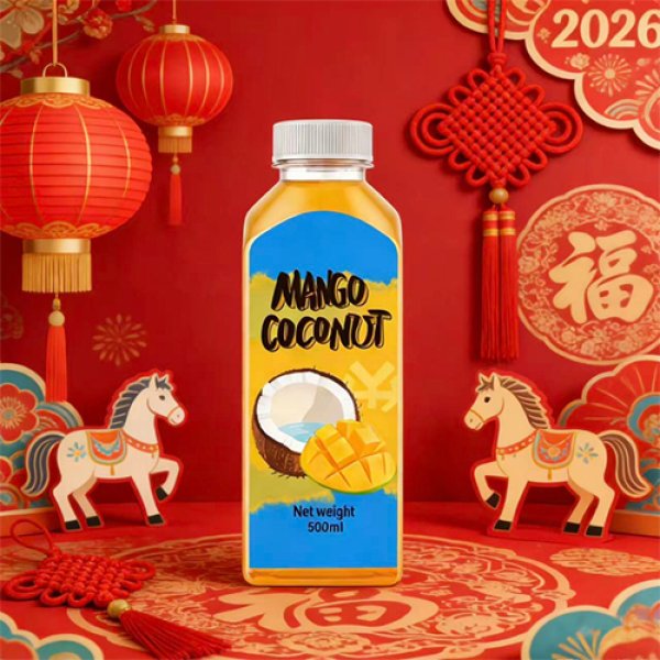 500ml PET Bottle Mango Coconut Blended Fruit Juice (3461)