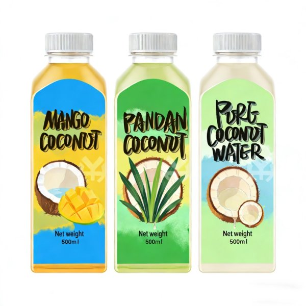 500ml PET Bottle Mango Coconut Blended Fruit Juice (3456)
