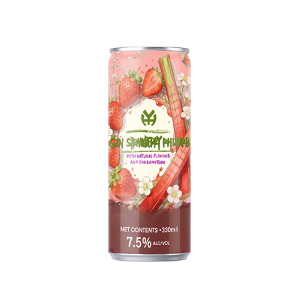 Sleek 330 Strawberry Rhubarb Gin (3608)
