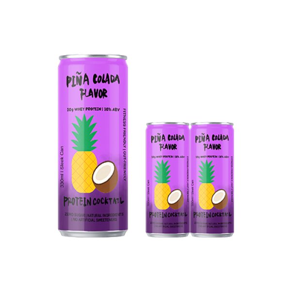 Sleek330 Matte Aluminum Can Piña Colada Cocktail (3668)