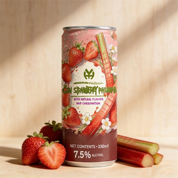 Sleek 330 Strawberry Rhubarb Gin (3611)