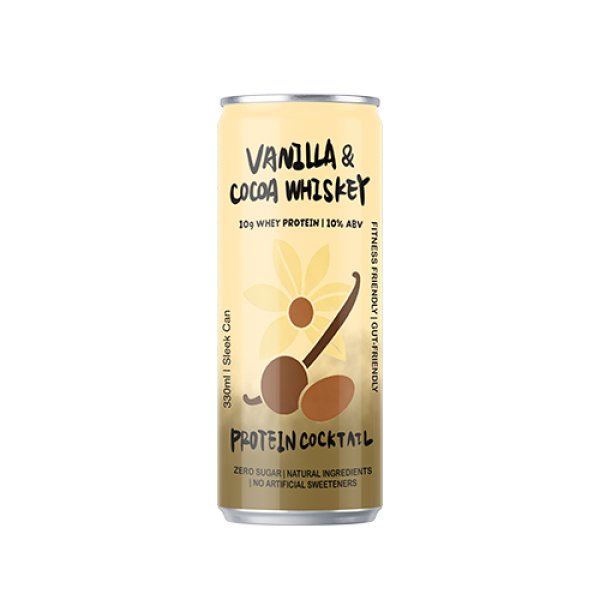 Sleek330 Matte Aluminum Can Vanilla Cocoa Whiskey Cocktail