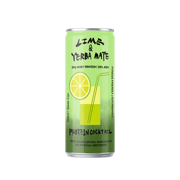 Sleek330 Matte Aluminum Can Lime Yerba Mate Cocktail