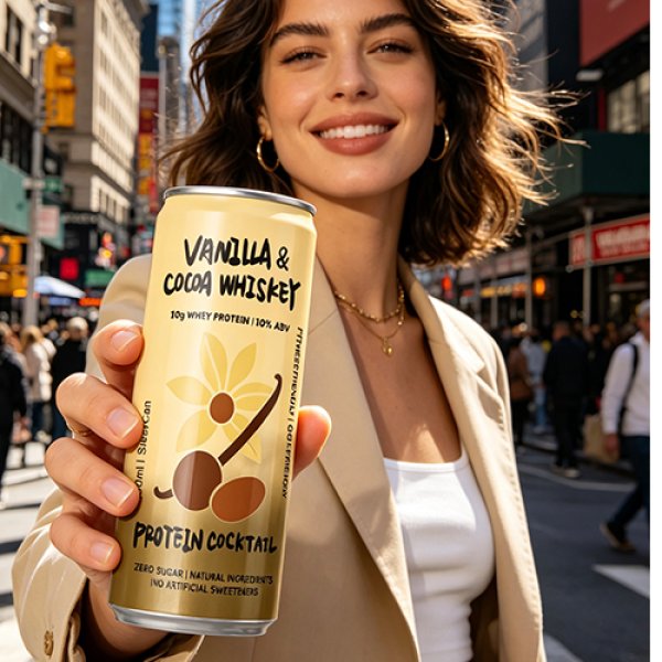 Sleek330 Matte Aluminum Can Vanilla Cocoa Whiskey Cocktail (3691)