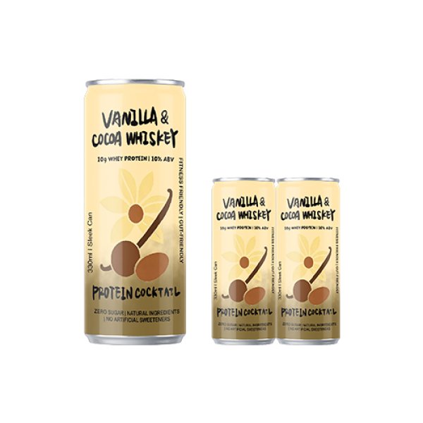Sleek330 Matte Aluminum Can Vanilla Cocoa Whiskey Cocktail (3699)