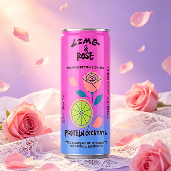 Sleek330 Matte Aluminum Can Lime Rose Cocktail (3702)