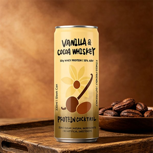 Sleek330 Matte Aluminum Can Vanilla Cocoa Whiskey Cocktail (3693)