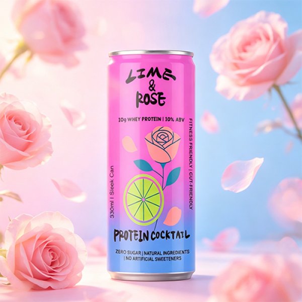 Sleek330 Matte Aluminum Can Lime Rose Cocktail (3705)