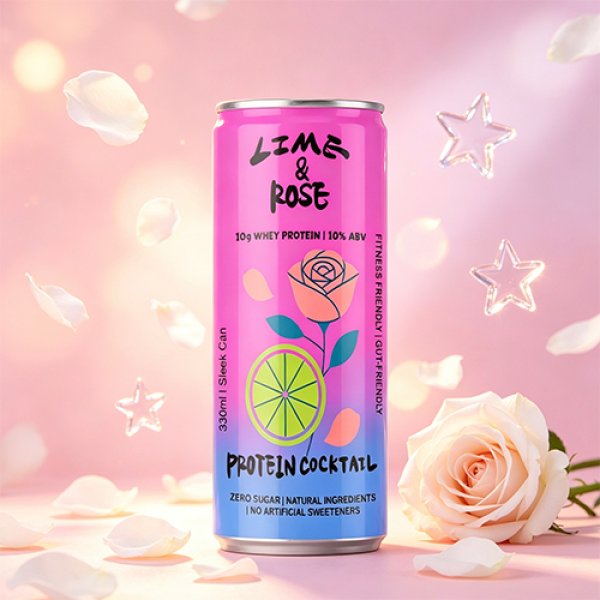 Sleek330 Matte Aluminum Can Lime Rose Cocktail (3704)