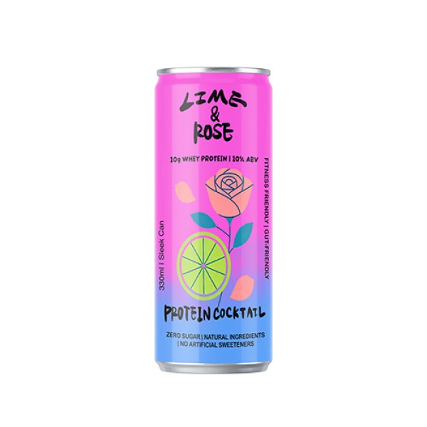 Sleek330 Matte Aluminum Can Lime Rose Cocktail