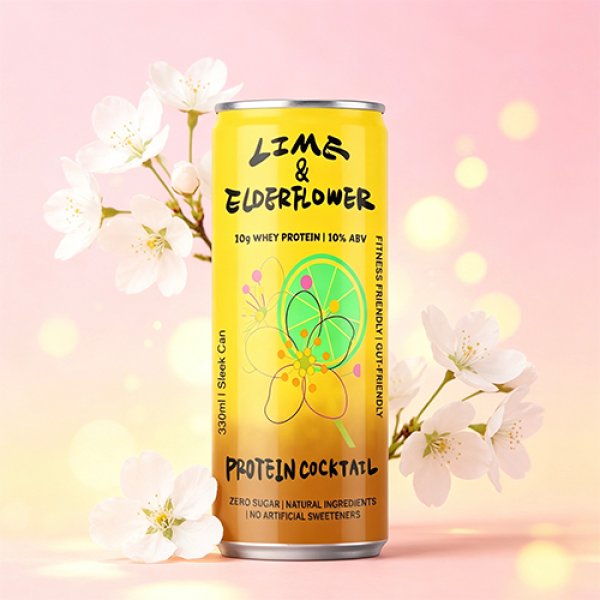 Sleek330 Matte Aluminum Can Elderflower Cocktail (3740)