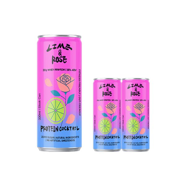Sleek330 Matte Aluminum Can Lime Rose Cocktail (3708)
