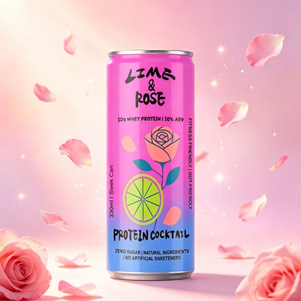 Sleek330 Matte Aluminum Can Lime Rose Cocktail (3707)