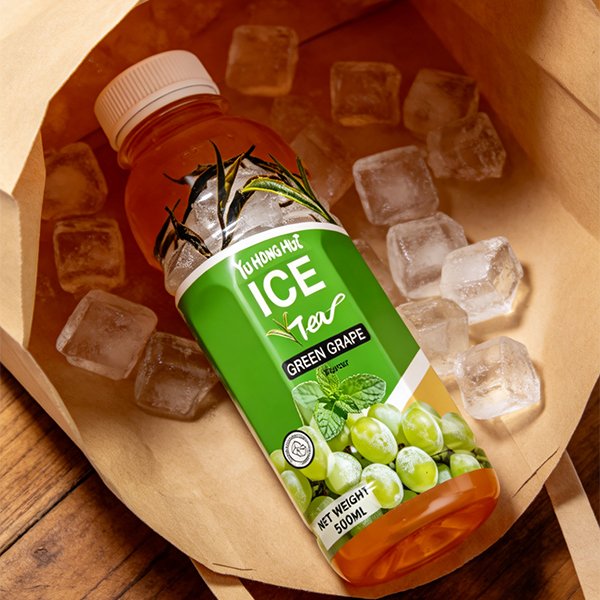 500ml PET Bottle Green Grape Iced Black Tea (4162)