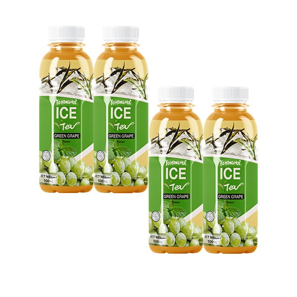 500ml PET Bottle Green Grape Iced Black Tea (4164)
