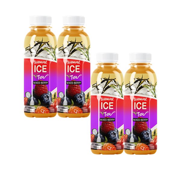 500ml PET Bottle Mixed Berry Iced Black Tea (4123)
