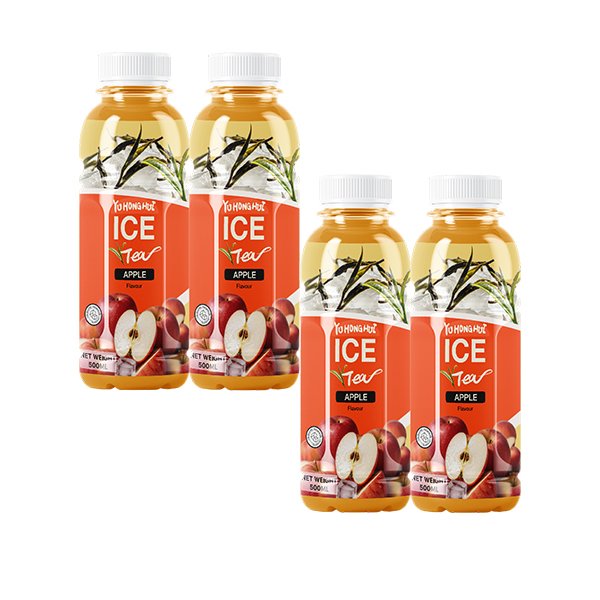 500ml PET Bottle Apple Iced Black Tea (4176)