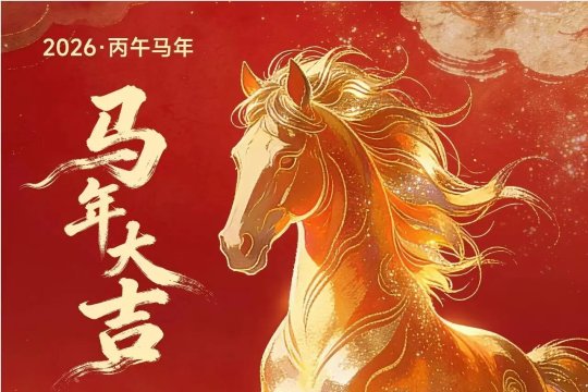 Golden Horse Brings Blessings Bidding farewell to the old and welcoming the new, Jiangshan & Jiangtuo Company extends our New Year greetings to you!