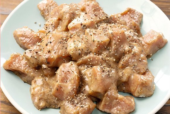 Black pepper duck meat cubs