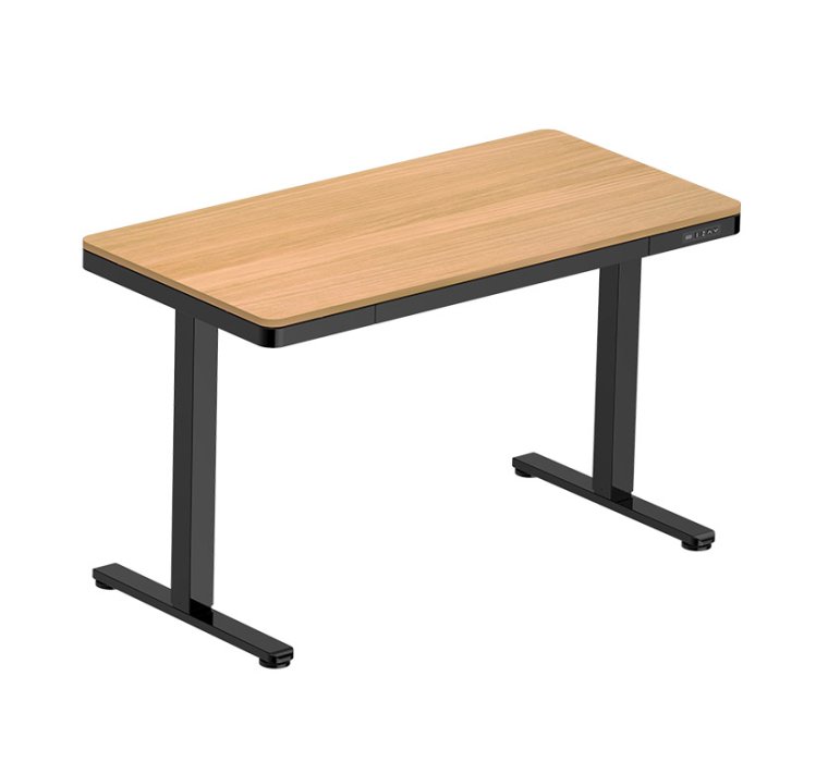 Single inverted 2-section glass table (wood top), basic model-21C-C412R-576