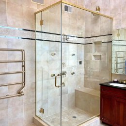 Custom Tempered Glass Shower Enclosure with Glass Door for Bathroom|Globalstar Glass