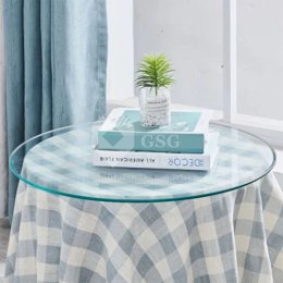 Round Clear Tempered Glass Tabletop|Custom Glass Tabletop |Globalstar Glass