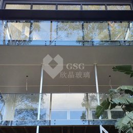Point-Fixed Tempered Glass Railing for Modern Building Balconies|Globalstar Glass