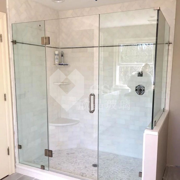 Custom Frameless Tempered Glass Shower Enclosure for Residential Bathroom|Globalstar Glass