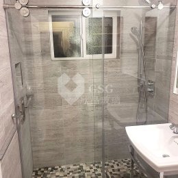 Frameless Sliding Glass Shower Enclosure with Tempered Glass Panels|Globalstar Glass