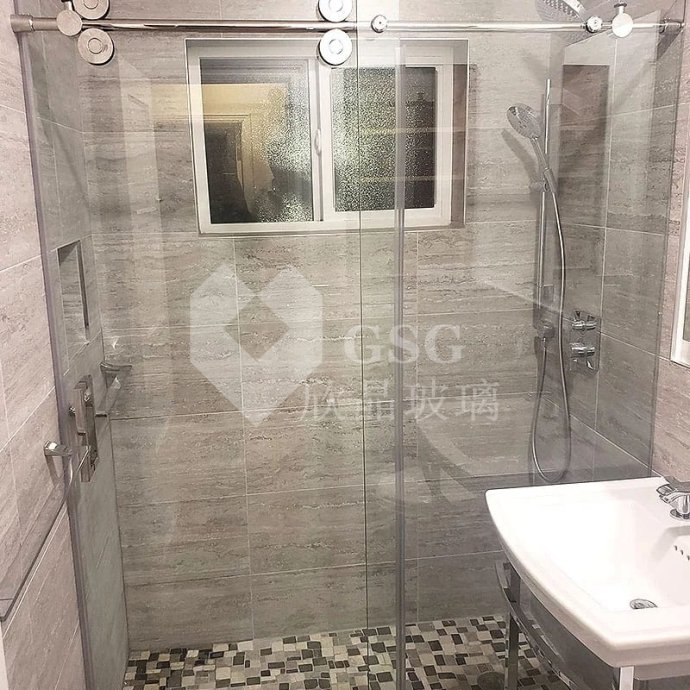 Frameless Sliding Glass Shower Enclosure with Tempered Glass Panels|Globalstar Glass