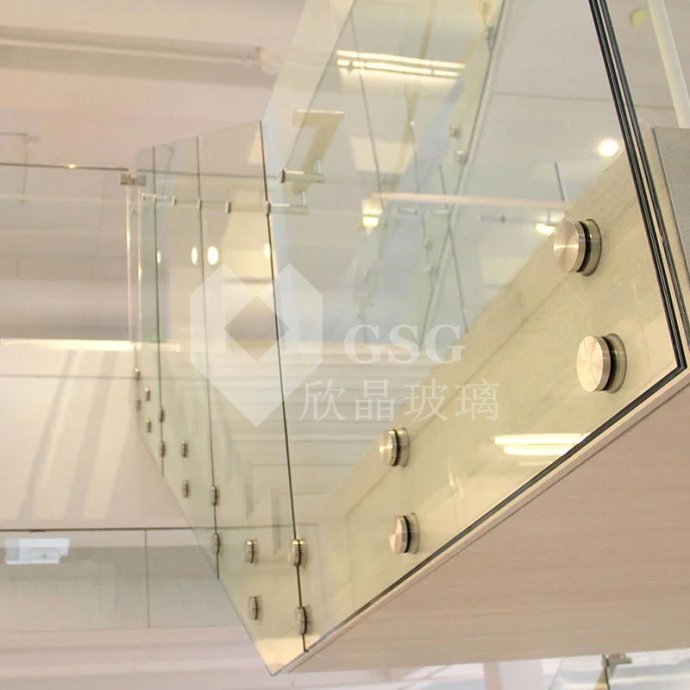 Modern Tempered Laminated Glass Stair Railing System|Custom Glass Handrail|Globalstar Glass 2