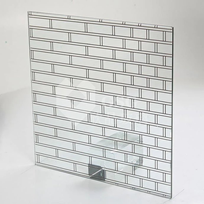 Clear Brick Pattern Decorative Glass|Textured Architectural Art Glass|Globalstar Glass