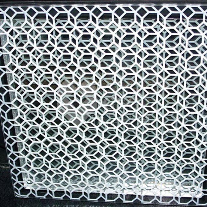 White Geometric Pattern Decorative Glass|Islamic Geometric Art Glass|Globalstar Glass