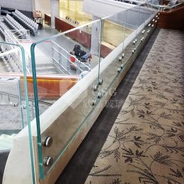 Commercial Point Fixed Tempered Glass Railing System with Stainless Steel Hardware|Globalstar Glass