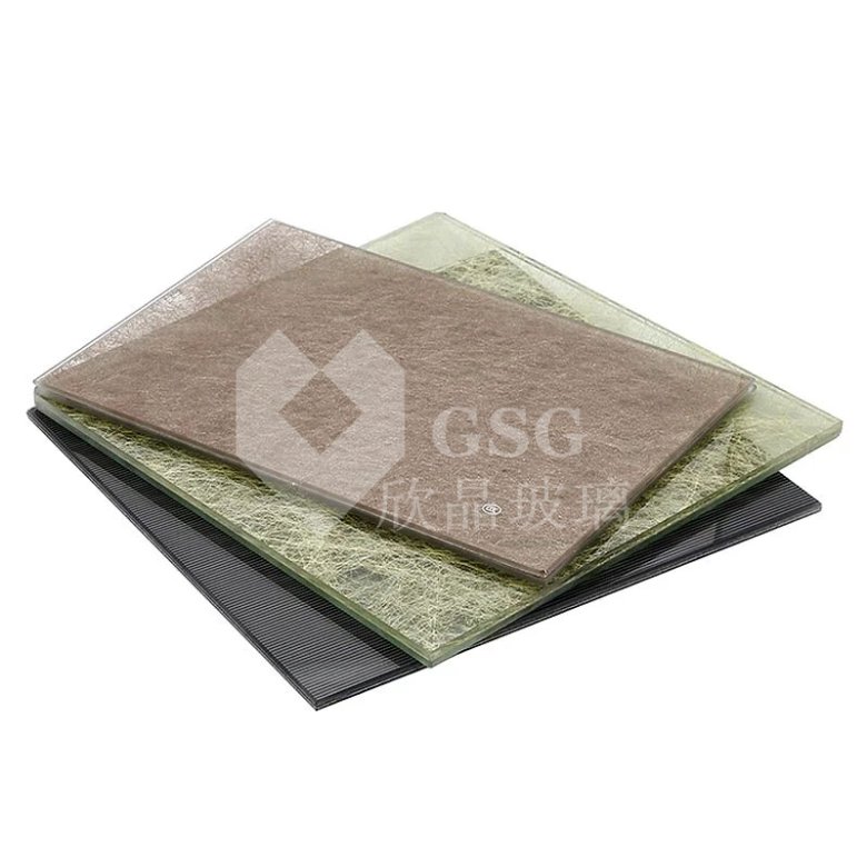 Silk fabric laminated glass