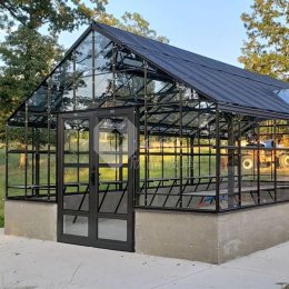 Courtyard Tempered Glass Sunroom|Greenhouse with Tempered Glass|Globalstar Glass 1