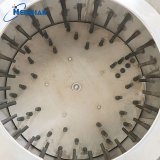 Rotating disc removes chicken feet skin efficiently