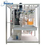 Space-saving poultry processing line for small to medium scale plants