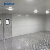 Dairy cold room interior with milk storage tanks